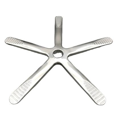 China Polishing Metal Furniture Leg Five-Pointed Star Chair Stainless Steel Office Swivel Feet for sale