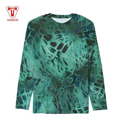 China Hunting Custom Made High Quality 2019 New Long Sleeve Merino Wool Natural Camouflage Mens Camouflage Sleeve Designed T-Shirt for sale