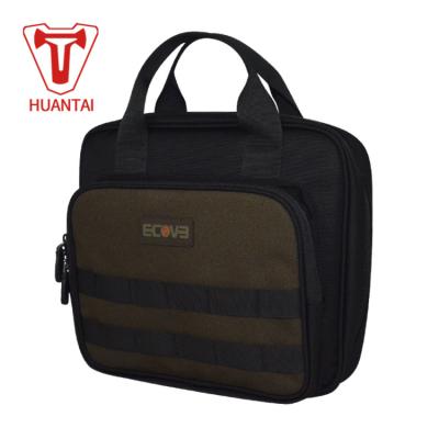 China ECOEVO Police Nylon Custom Military Waterproof Double Handguns Case Tactical Gun Bag for sale