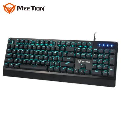 China Macro Switch MeeTion MK01 Mechanical Best Selling Cool Full Keys Anti-Ghosting Computer Accessories Design Aluminum Mechanical Gaming Keyboard for sale