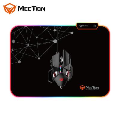 China Wholesale MeeTion PD120 Shenzhen Anti-Slip Waterproof Black Comfortable Rubber Computer USB Light Up Gamer Led RGB Gaming Mouse PadPD120 for sale