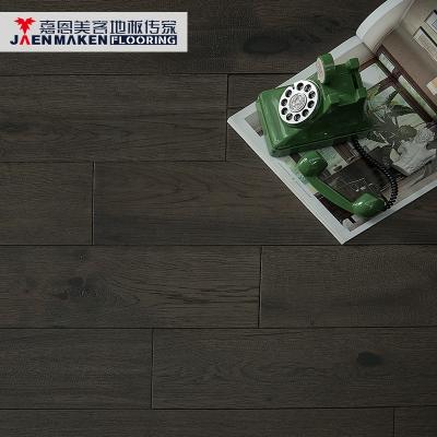 China Modern Top Class White Oak Hand Scraped Brush Solid Wood Flooring for sale