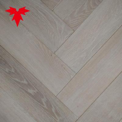 China 12x127mm E Grade Modern Herringbone Oak Solid Wood Flooring for sale