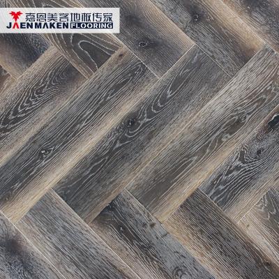 China Modern Herringbone Multi Layer Oak Engineered Parquet Timber Flooring for sale