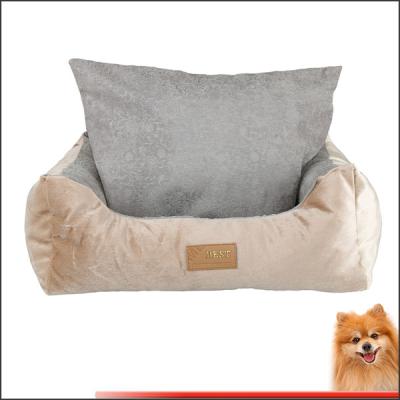 China pet bedding Stripes short plush pp cotton pet bed china factory for sale