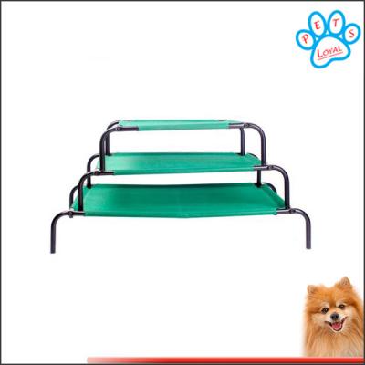 China Oxford Durable Elevated Pet Bed with Knitted Fabric for Dogs & Green for sale