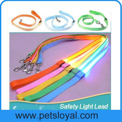 China LED Lighted Dog Leash Night Safety Training Pet Lead Leashes for sale