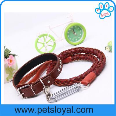 China Hot Sale Leather Dog Leash Collar China Factory Wholesale for sale