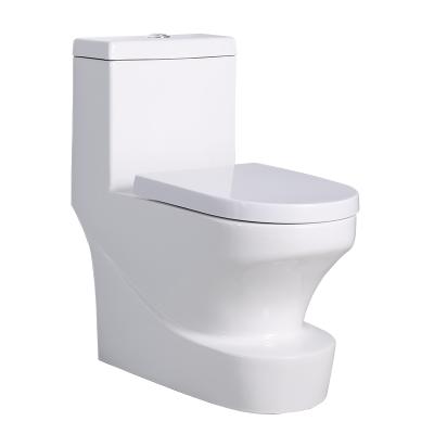 China New Design Porcelain s Modern Western Sanitary White Bathroom Commode Trap Ceramic Siphonic One Piece Toilet for sale