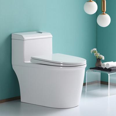 China New Design Double-Flow Hotel Bathroom One Piece White Flush Whirlpool Siphon Dual Ceramic Wc Toilet Bowl for sale