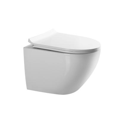 China High Quality Round Double-Flow China Bathroom WC West Wall Hung Toilet For Concealed P-trap 180mm Back To Wall Toilet for sale