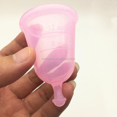 China Healeanlo Lady Rules Medical Grade Silicone Lady Menstrual Softcup Cup Female Menstrual Health Product Retailers Best for sale