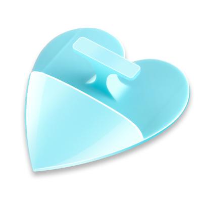 China New Design Eco-Friendly Silicone Heart-Shaped Face Silicone Cleaner Brush With Non-Slip Easy-Grip Finger Grip for sale