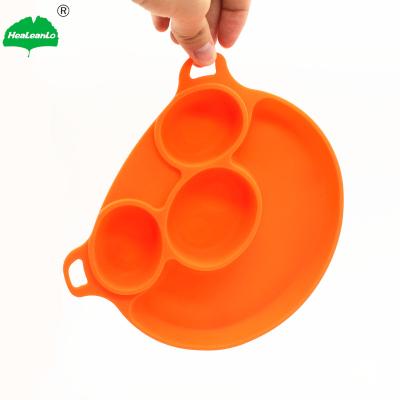 China 2022 Newest Design Silicone Sustainable Place Mats Plate Pig Shape With Suction Feeding Dish For Kids, Children, Toddlers for sale