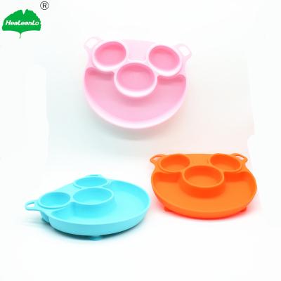 China 2022 Newest Design Silicone Pig Shape Baby Square Mat Cute Silicone Suction Feeding Dish for Kids, Toddlers, Babies for sale