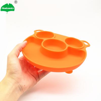 China 2022 cute newest design silicone pig shape suction dishes for toddlers, silicone baby dishes and bowls for sale