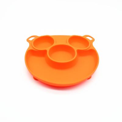 China 2022 Newest Design Kids Silicone Place Mat Dish Pig Shape Suction Baby Food Feeding Place Mat with Bowl and Dish for Kids and All Kid for sale