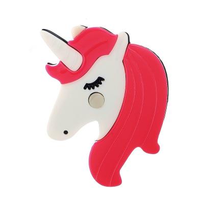 China Cute Lovely Cartoon Horse Resin Mini Brooch Pin Pink White Unicorn Clothing Brooch Pin For Women Acrylic Jewelry Accessories for sale