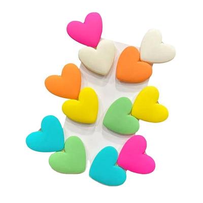 China Korea Simple Fashion Simple Style Acrylic Headwear Hair Clip Hair Accessories Cute Cartoon Candy Color Heart Acrylic Resin Hairpin for sale