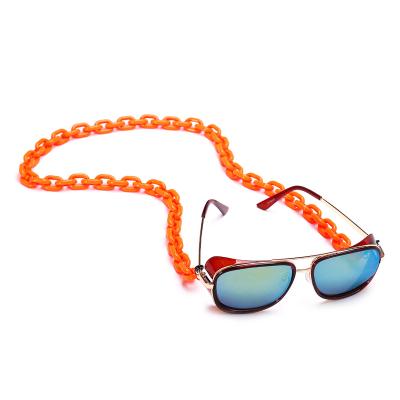 China Hiphop 2022 Summer Trends Hip Hop Support Neck Strap Long Chains Chunky Hollow Big Acrylic Resin Neno Eye Glasses Chain Link Lanyard for sale