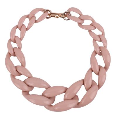 China Wholesale New Fashionable 2022 Creative Resin Long Chain Acrylic Choker Necklace Big Women Chunky Link Collar Pendant Necklace for sale