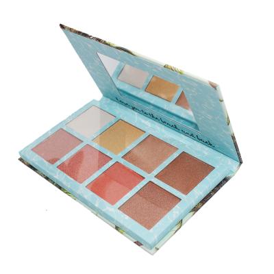 China New Hot Selling Sunscreen Pigment Cardboard 8 Color Wholesale Private Label High Blush Eyeshadow Palette for sale