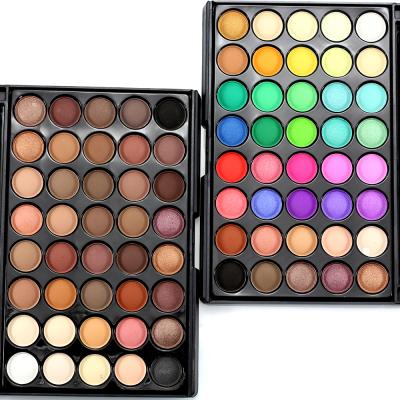 China NU FEDEX OEM Waterproof 40 Colors Shimmer Matte Eyeshadow Eye Shadow Palette DHL Vegan Waterproof Shimmer Customized Logo for sale