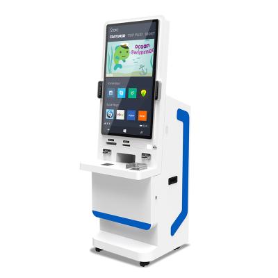 China Indoor Factory Supply 32 Inch Label Printer Kiosk Windows 7 10 Android Ubuntu Linux Kiosk Display for sale