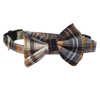 China Wholesale Designer Padded Dog Collar Cat Collar Personalized Bow Pet Cat Dog Collar for sale