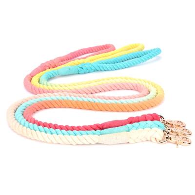 China Padded Amazon Vends And Rope Woven Color Cotton Pet Products New Dog Collar for sale