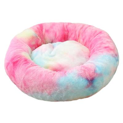 China Round Pet Bed Round Plant Stock Donut Eco Friendly Donut Quiet Donut Dog Bed for sale