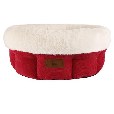 China Wholesale Custom Comfortable Soft Travel Factory Design Velvet Pet Bed Cat And Dog Bed for sale