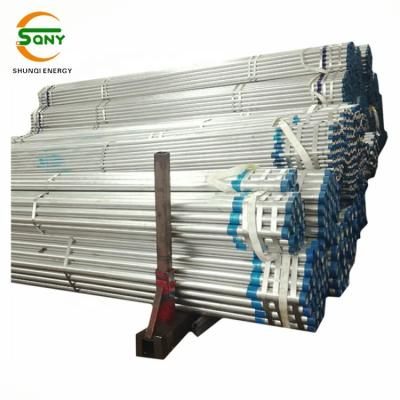 China Liquid pipe manufacturer ERW welded steel pipe iron round black tube galvanized steel pipe for construction for sale