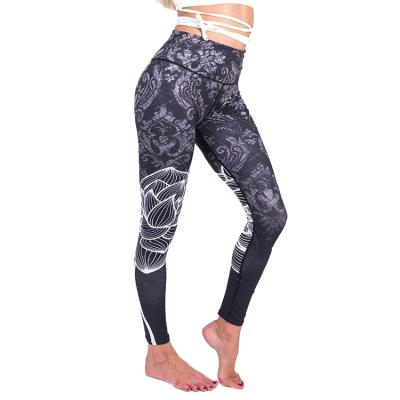 China Best Selling Custom Logo Print Custom Logo Women Gym Wear Sweat-Wicking Sexy Tight Elastic Soft Yoga Pants Clothing Waist Trainer Leggings for sale