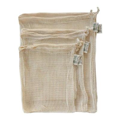 China Other Drawstring Mesh Drawstring Washable Storage Fruits Mesh Bags Shopping Product 100% Organic Cotton for sale