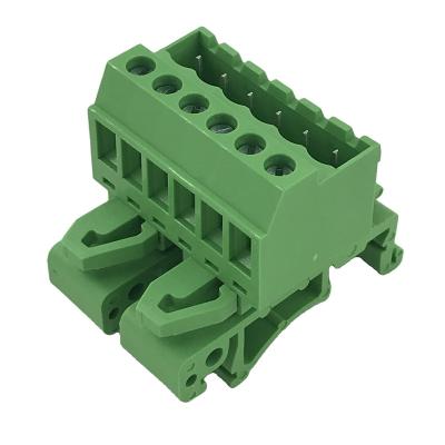 China PA66 35mm Din Rail Terminal Block XK2EDGUVK 5.08MM Pitch for sale