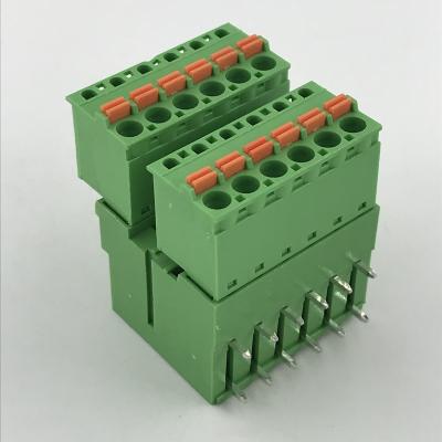 China PA66 Double Rows Right Angle Male And Two Layer Pin Female XK2EDGRH-5.08 Pluggable Terminal Block 5.08mm Pitch 2EDGKD-5.08 for sale