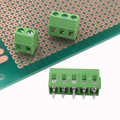 China PA66 3.81mm Pitch PCB Mounted Screw Terminal Block Connector 2PIN 3PIN 4PIN XK128L-3.81MM Can Be Spliced for sale