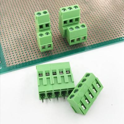 China PA66 5.08mm Pitch Two Row Terminal Block PCB Double XK128HL-5.08 Screw Rows Contact H&G Copper Position Can Splice for sale