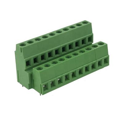 China PA66 5.08mm Pitch Dual Row Electrical Terminal Block Wire Connector PCB Holder for sale