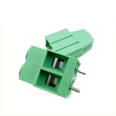 China PA66 XINKE Pitch Part 10.16mm Way Green Connectors With Double Pinout PCB Terminal Block for sale