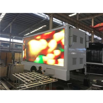 China Outdoor Full Color 14ft Digital Billboard Box 3 Sides P5 LED Mobile Advertising Van For Truck for sale