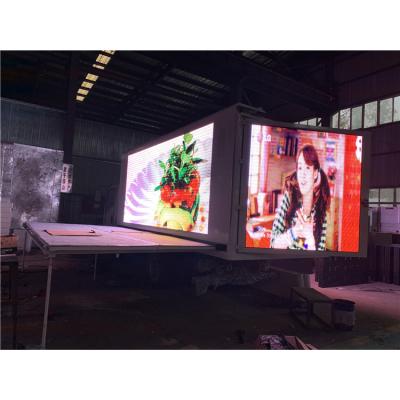 China Outdoor Mobile Factory Supply 3 Sides P6 Digital LED Billboard Box For Truck With Screen And Lifting Stage for sale