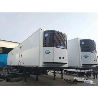 China Truck Trailer 3 Axles 40ft Refrigeration Trailer 60 Ton Cooling Van Reefer Truck Trailer For Sale In Colombia for sale