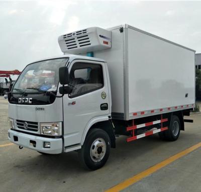 China Dongfeng 3-5t low price small transport vegetable refrigerator cooling van truck for cold chain transportation for sale