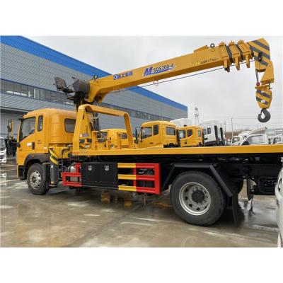 China Road Rescue SINOTRUK HOWO Wrecker Truck 8 Ton Rollback Car Carrier Tow Truck Mounted Crane Sale Peru for sale