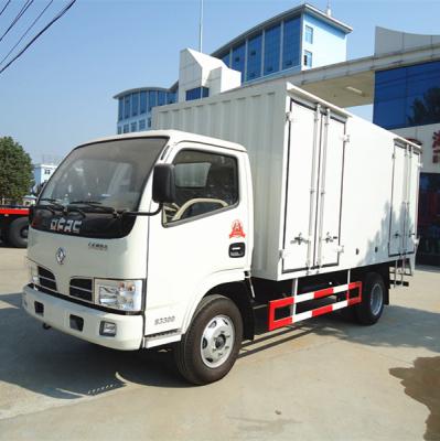 China DFAC 3-5 T small steel van truck, van box truck with 4 side doors 5995x1930x3155 for sale