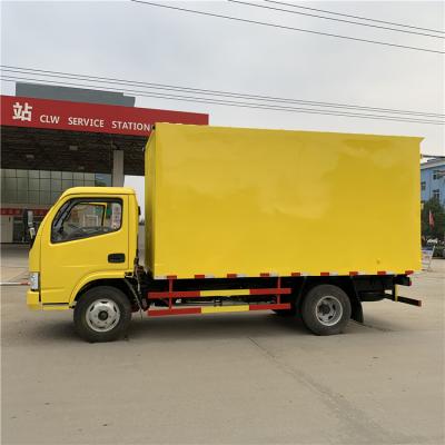 China Flat China Mini Box Van Truck 4-5T Dongfeng Small Corrugated Iron Van Trucks For Sale In Kuwait for sale