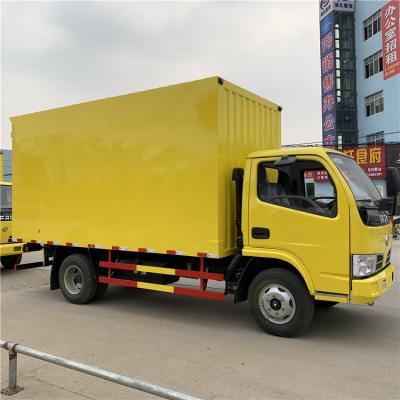 China Chinese 4x2 Dongfeng Flat Iron Corrugated 4-5 Tons Van Cargo Truck For Sale Cheap To Ghana for sale