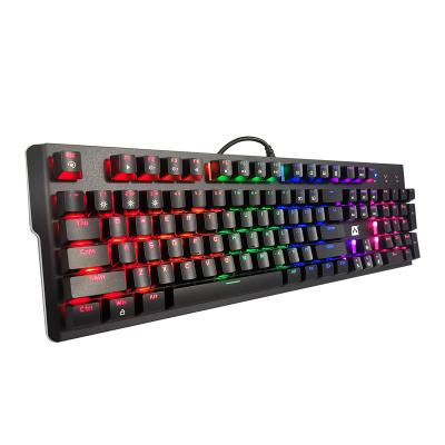 China Plug & Play Gaming Keyboard USB Wired Keyboard With Blue Switches 21 RGB Lights for sale